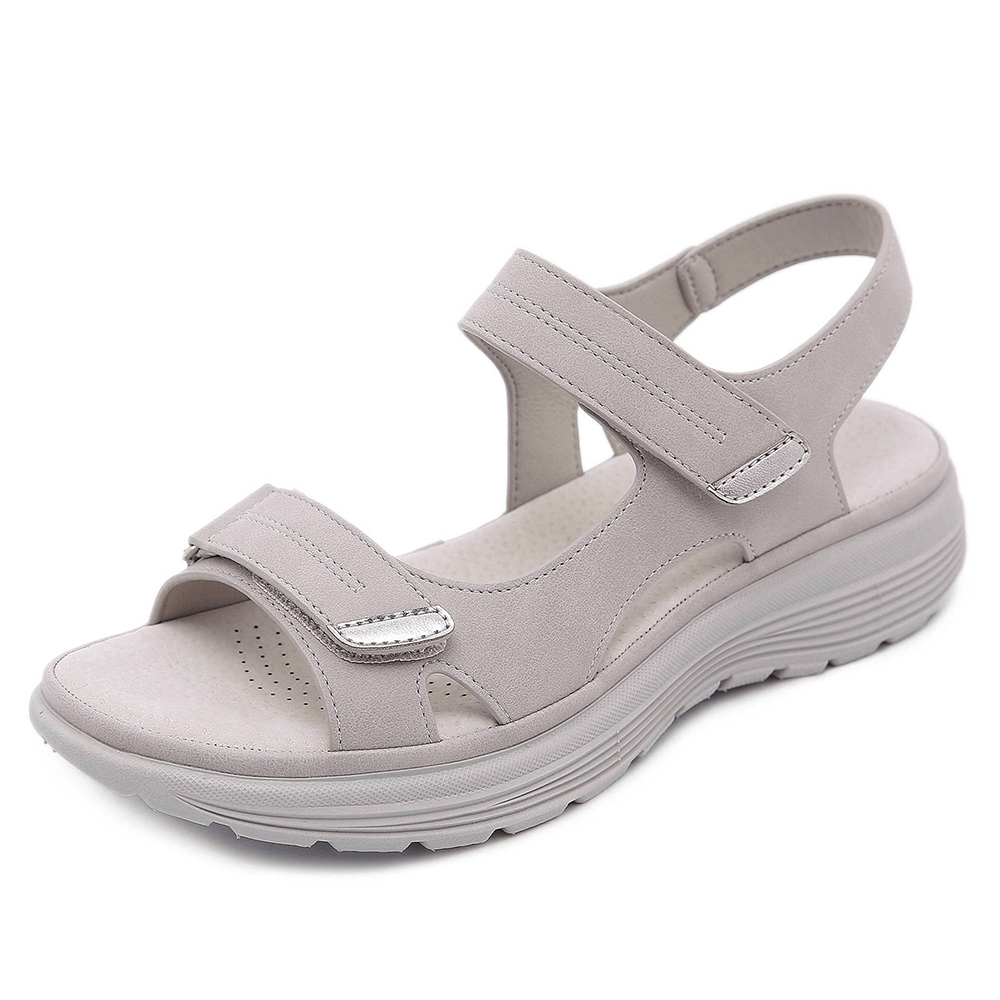 Sandale Confort Momount Damă cu Curea Velcro, Ortopedice pentru Vară, Vârf Deschis