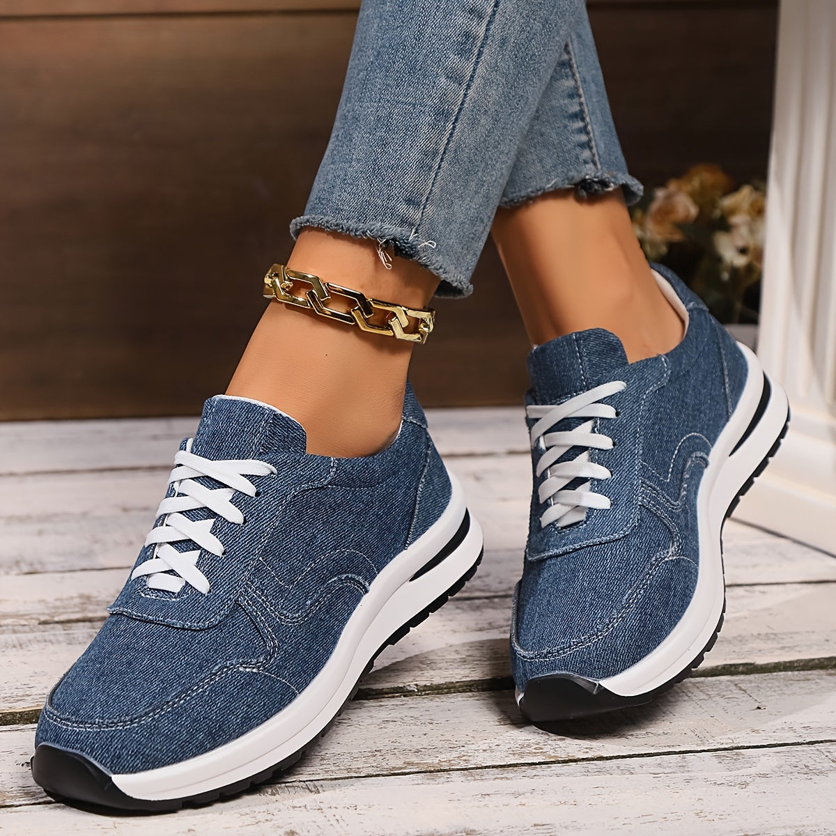 Paloma | Adidași Casual din Pânză cu Platformă și Șireturi