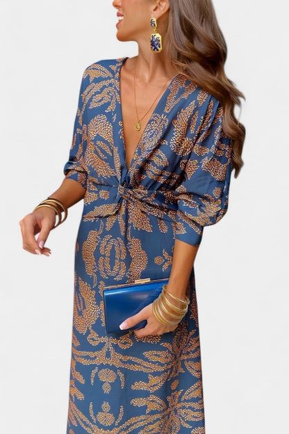 Rochie Midi Bodycon Momount Damă – Mânecă Lungă, Răsucită, Eleganta