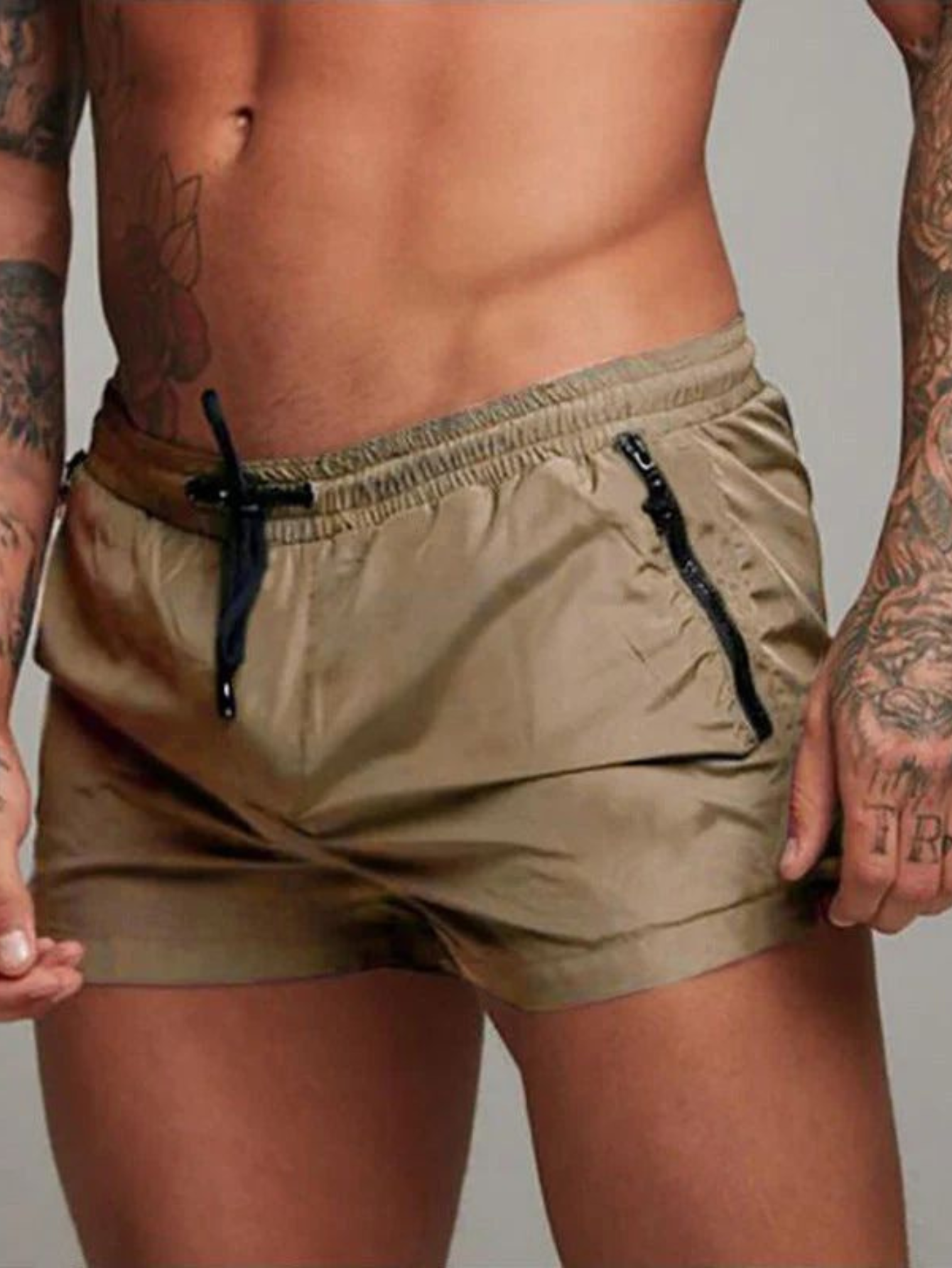 Momount | Pantaloni de Baie Bărbați – Cu Cordon, Uscare Rapidă, Croială Slim