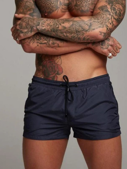 Momount | Pantaloni de Baie Bărbați – Cordon, Slim, Lungime Medie de Vară