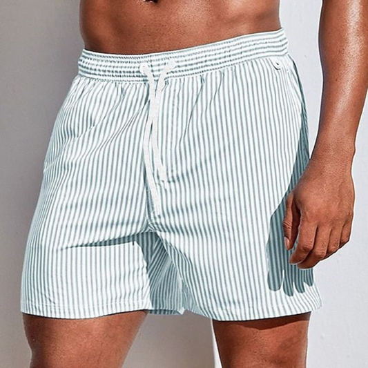 Momount Pantaloni de Baie Bărbați – cu Dungi Șnur Uscare Rapidă Vară Casual