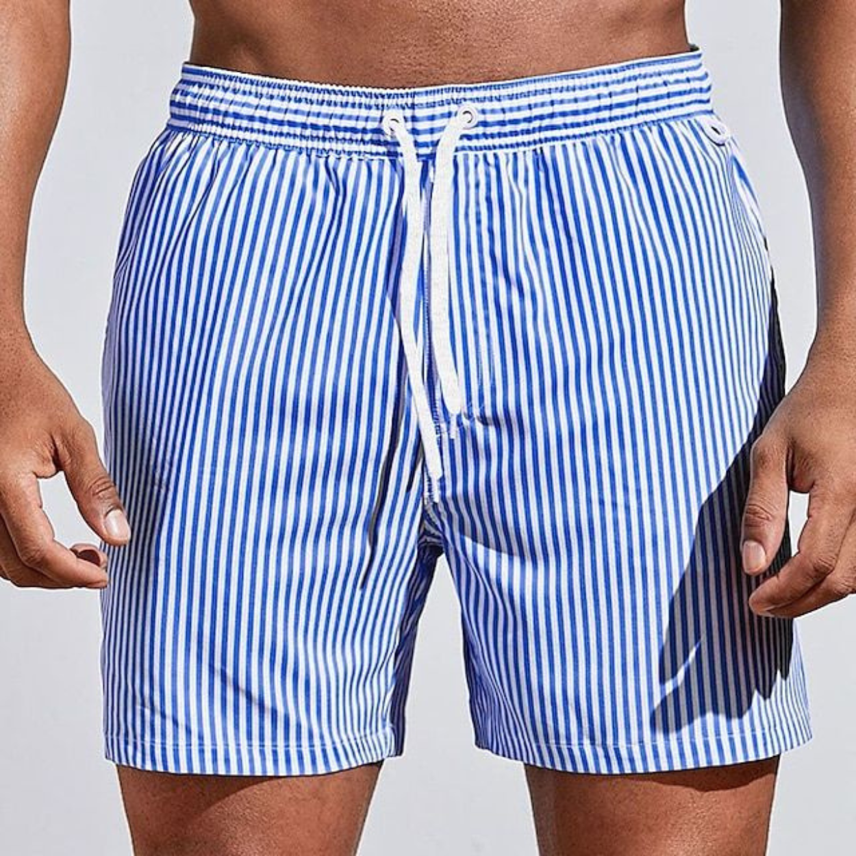 Momount Pantaloni de Baie Bărbați – cu Dungi Șnur Uscare Rapidă Vară Casual
