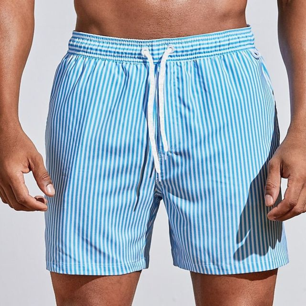 Momount Pantaloni de Baie Bărbați – cu Dungi Șnur Uscare Rapidă Vară Casual