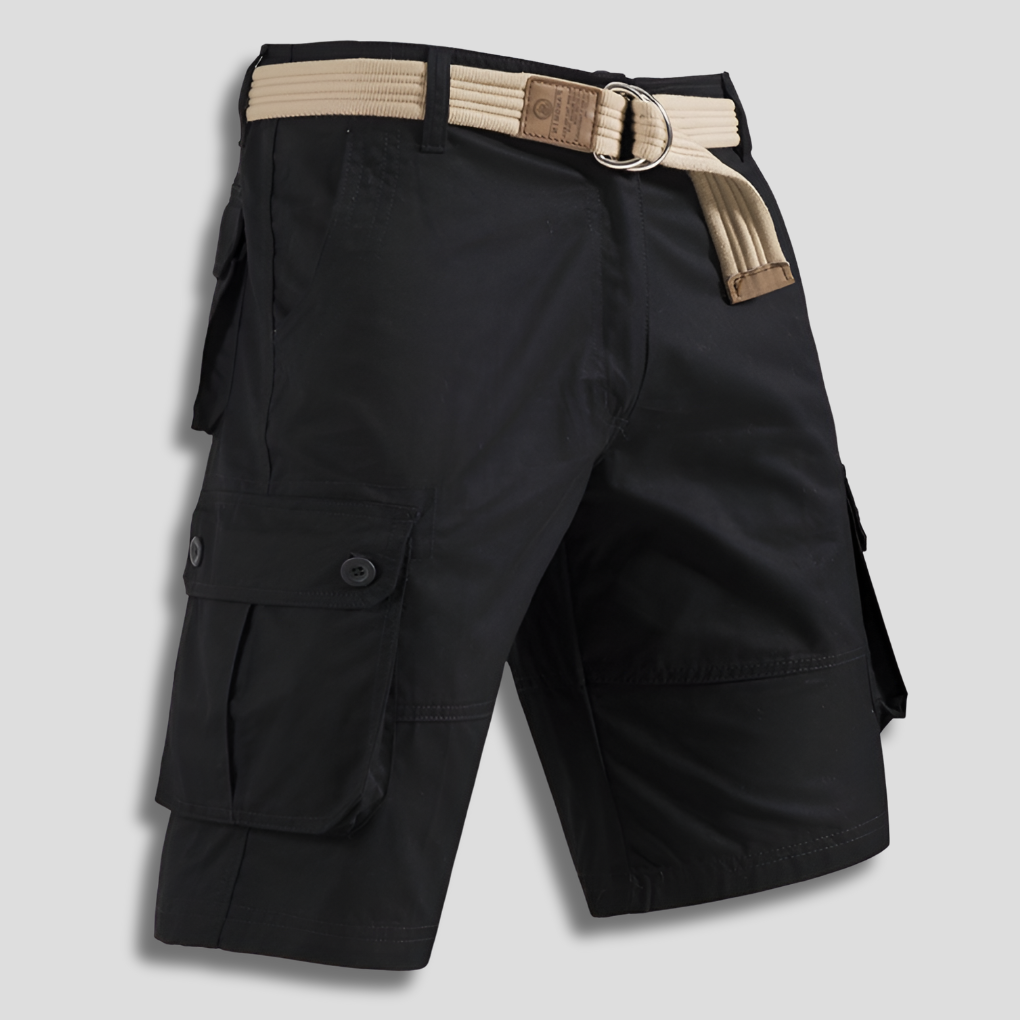 Momount | Pantaloni Scurți Cargo Bărbați – Cordon, Multi-Buzunar, Croială Lejeră