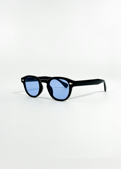Isadora | Ochelari de Soare Rotunzi Vintage cu Lentile Albastre