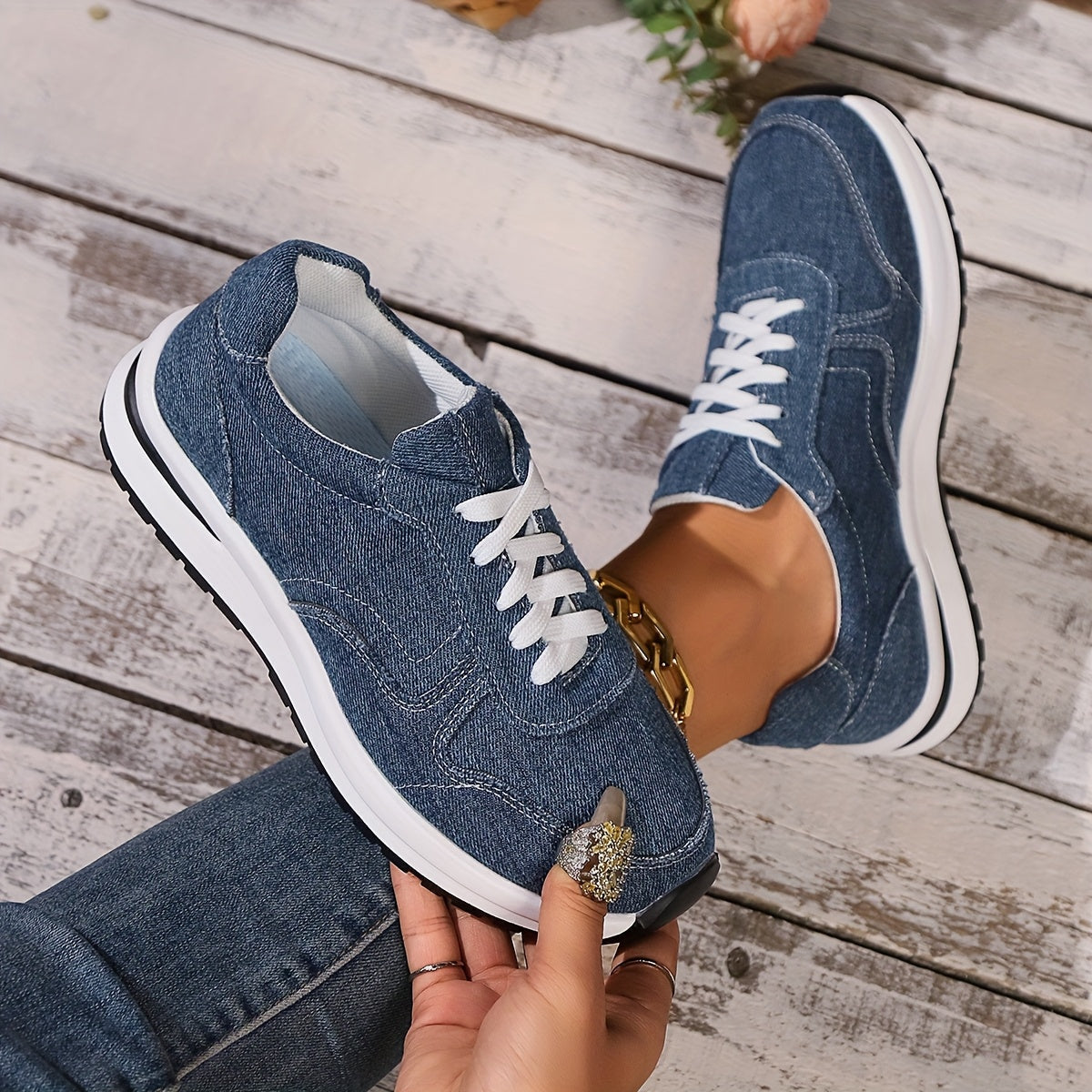 Paloma | Adidași Casual din Pânză cu Platformă și Șireturi