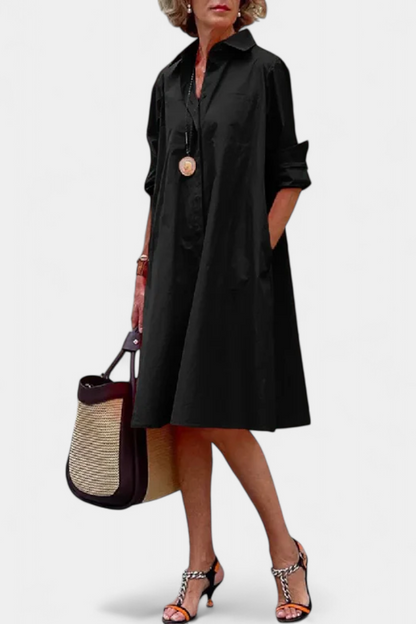 Rochie Midi Cămașă Momount Damă – Croială Lejeră pentru Vară