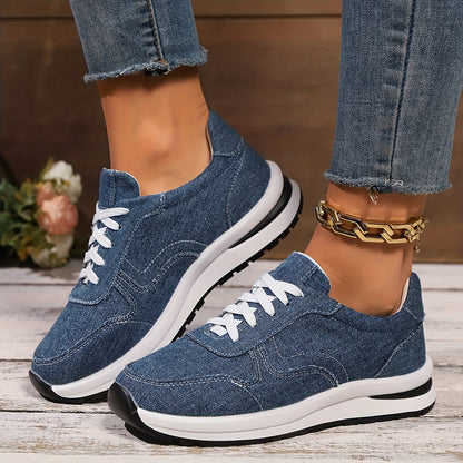Paloma | Adidași Casual din Pânză cu Platformă și Șireturi