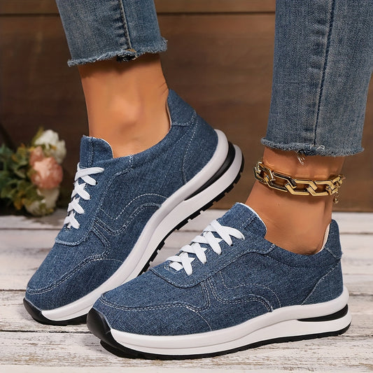 Paloma | Adidași Casual din Pânză cu Platformă și Șireturi