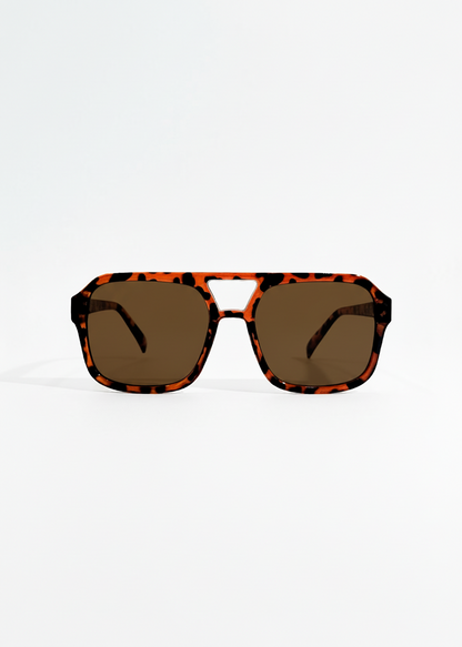Celestina | Ochelari de Soare Aviator Vintage cu Imprimeu Țestoasă