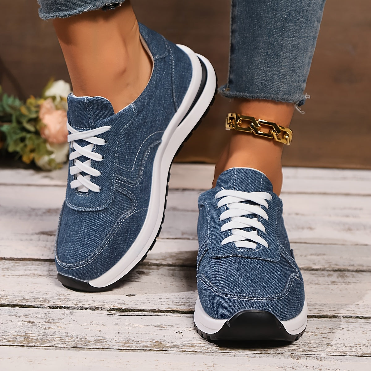 Paloma | Adidași Casual din Pânză cu Platformă și Șireturi
