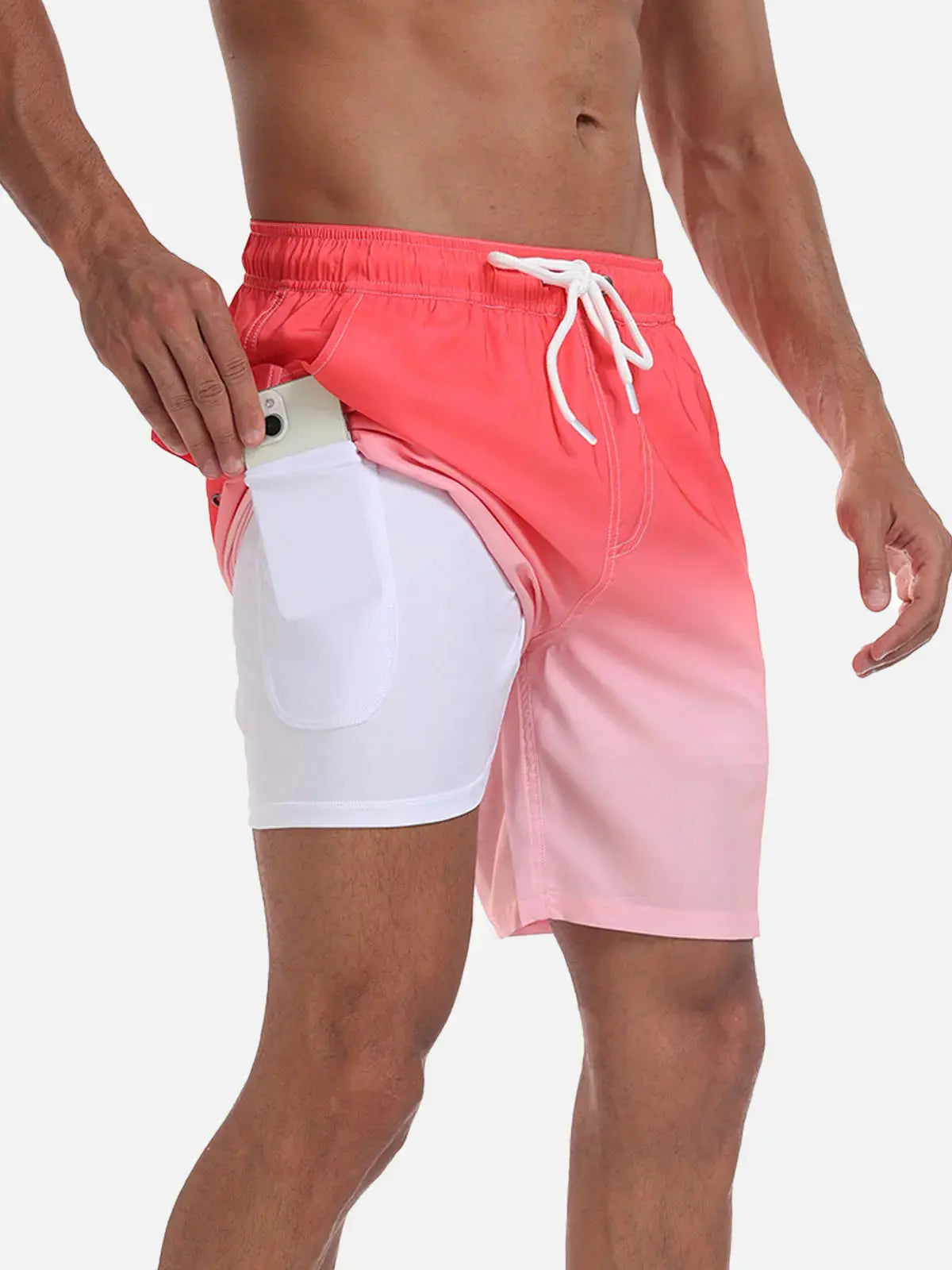 Momount Pantaloni de Baie Bărbați – Cu Șnur, Quick Dry, Talie Elastică pentru Vară