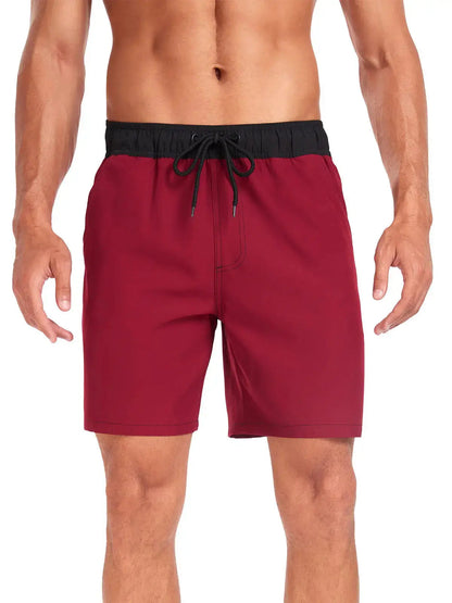 Momount Pantaloni de Baie Bărbați – Cu Șnur, Quick Dry, Talie Elastică pentru Vară