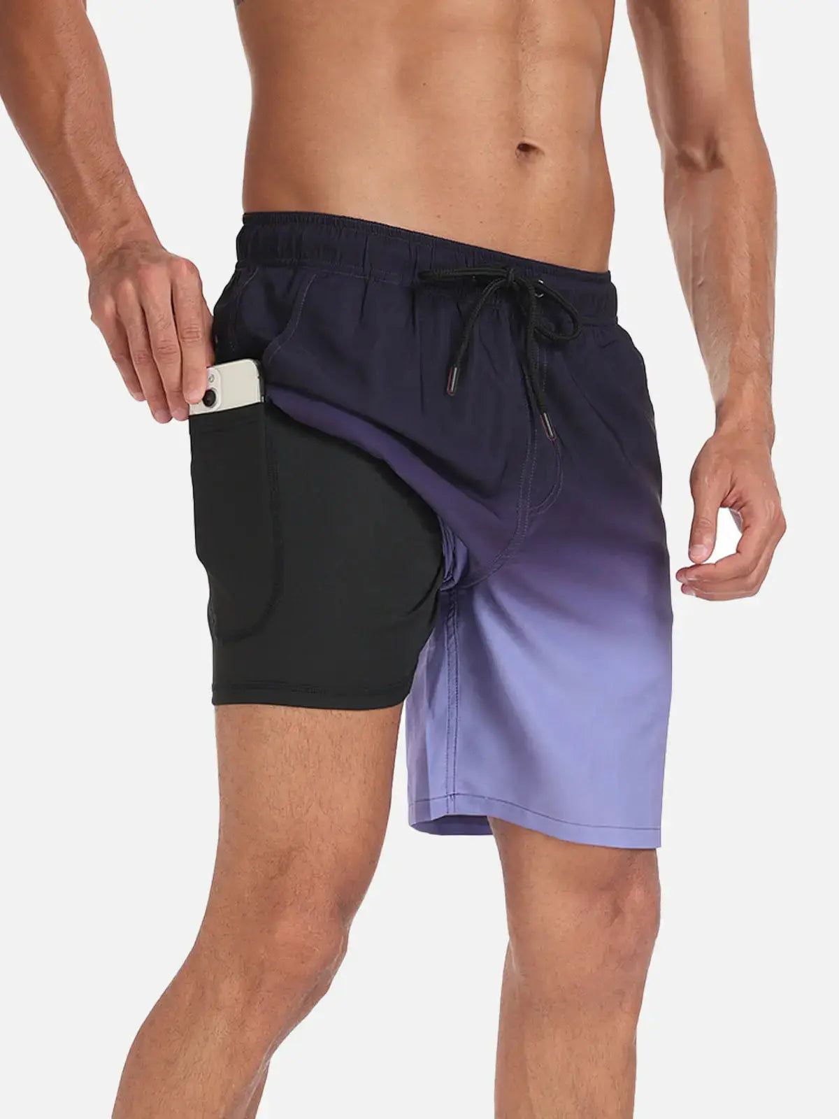 Momount Pantaloni de Baie Bărbați – Cu Șnur, Quick Dry, Talie Elastică pentru Vară