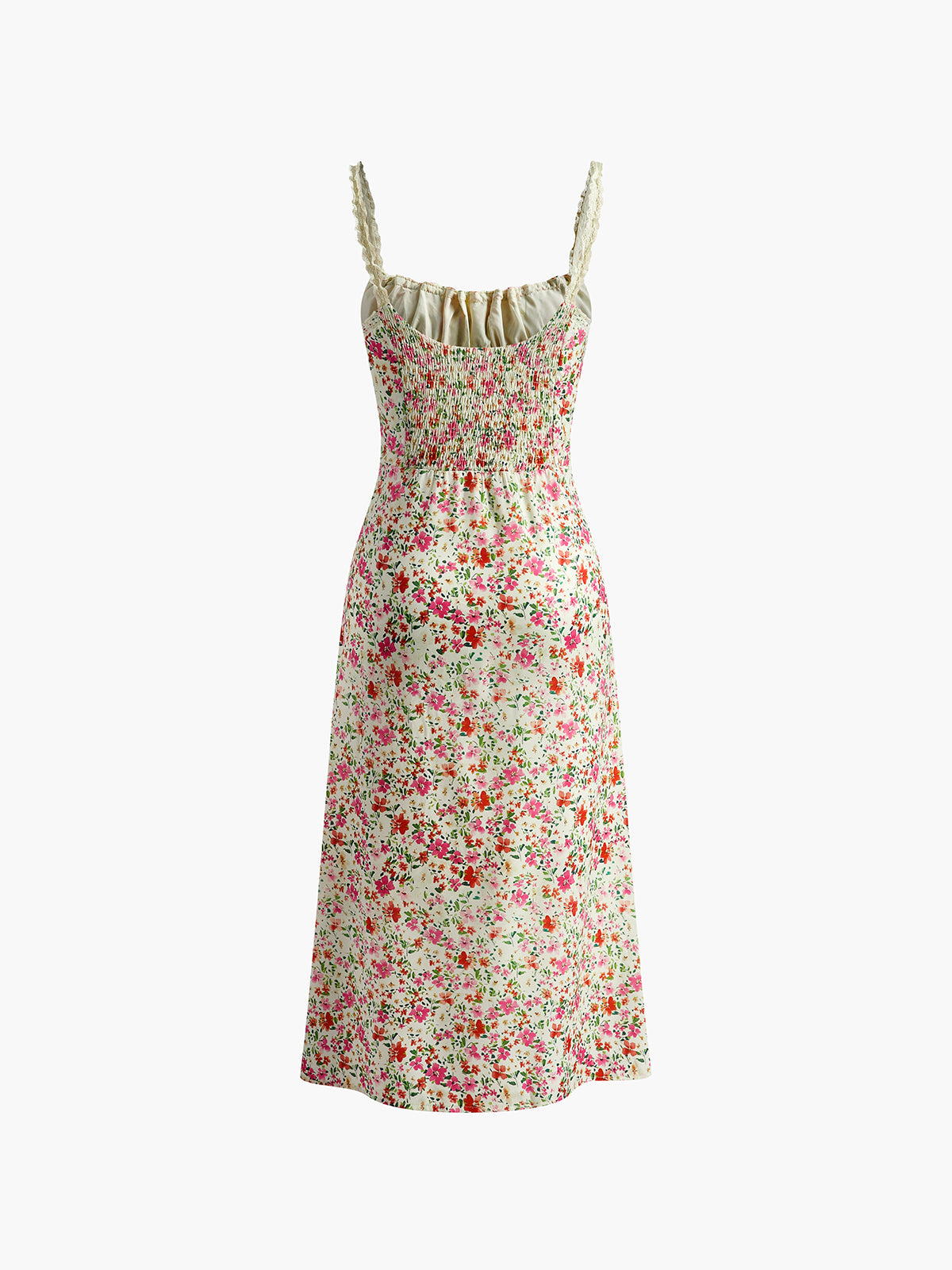 Valentina | Rochie Maxi Florală cu Decolteu Inimă și Șireturi