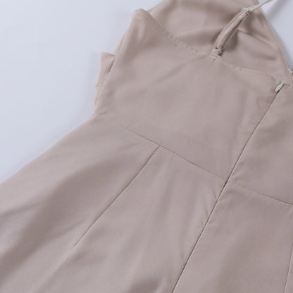 Evangelia | Rochie Maxi Elegantă din Satin cu Decolteu V Petrecut