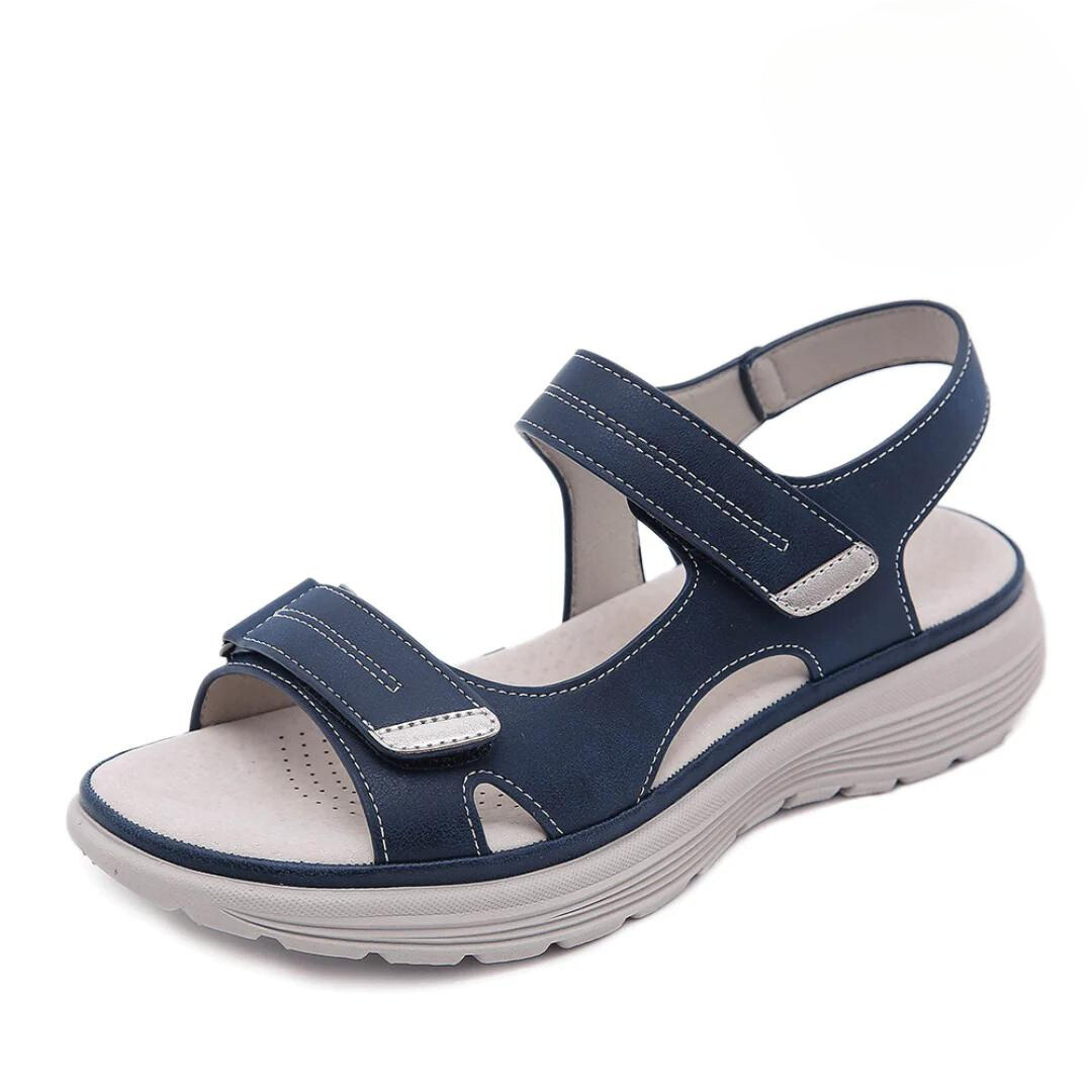 Sandale Confort Momount Damă cu Curea Velcro, Ortopedice pentru Vară, Vârf Deschis