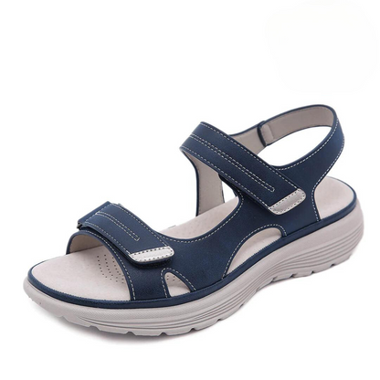 Sandale Confort Momount Damă cu Curea Velcro, Ortopedice pentru Vară, Vârf Deschis