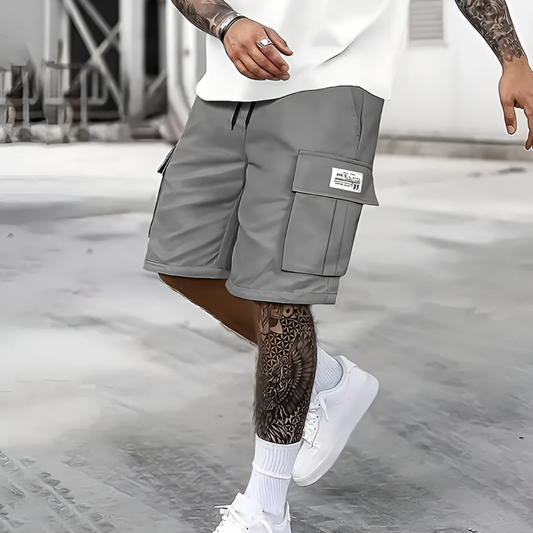 Momount Pantaloni Scurți Cargo Bărbați – Croială Largă cu Șnur Streetwear Vară