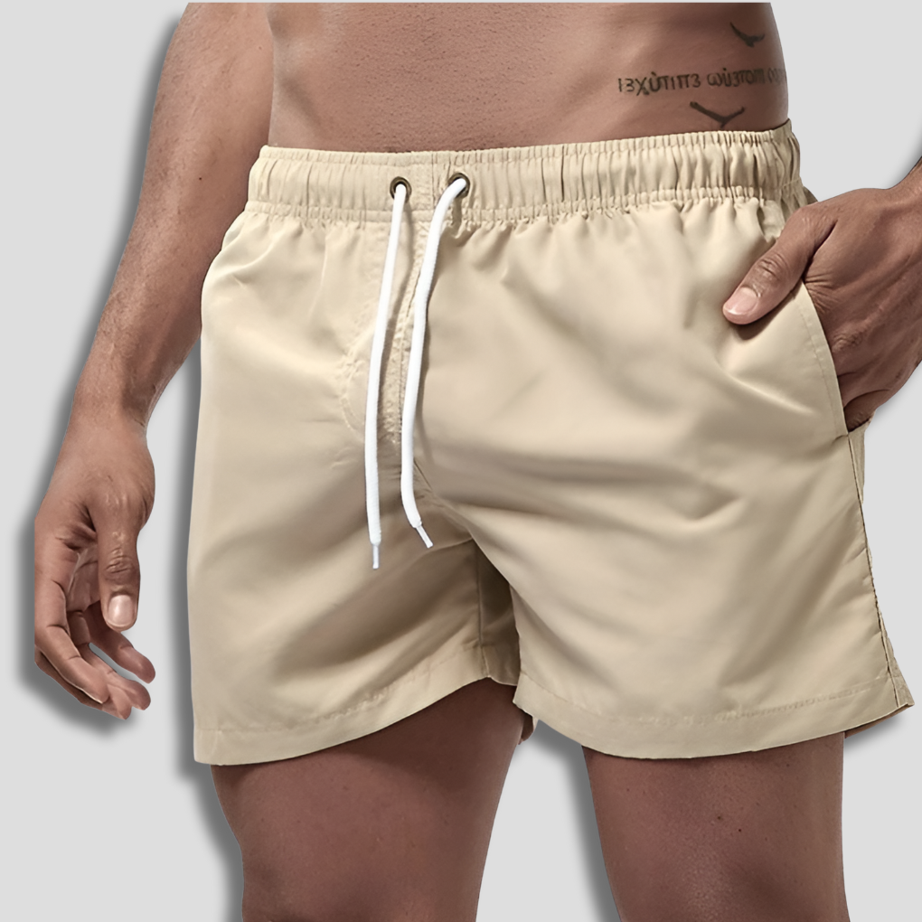Pantaloni de Baie Momount Bărbați – Cordon, Uscare Rapidă, Talie Elastică pentru Vară