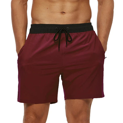 Pantaloni de Baie Momount Bărbați – Talie Elastică, Liner Plasă, Cordon, Buzunar