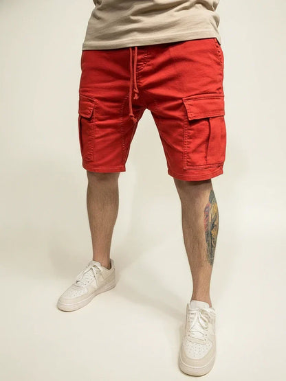 Pantaloni Cargo Momount Bărbați – Cu Cordon, Croială Slim, Buzunar cu Clapă, Bumbac, Casual