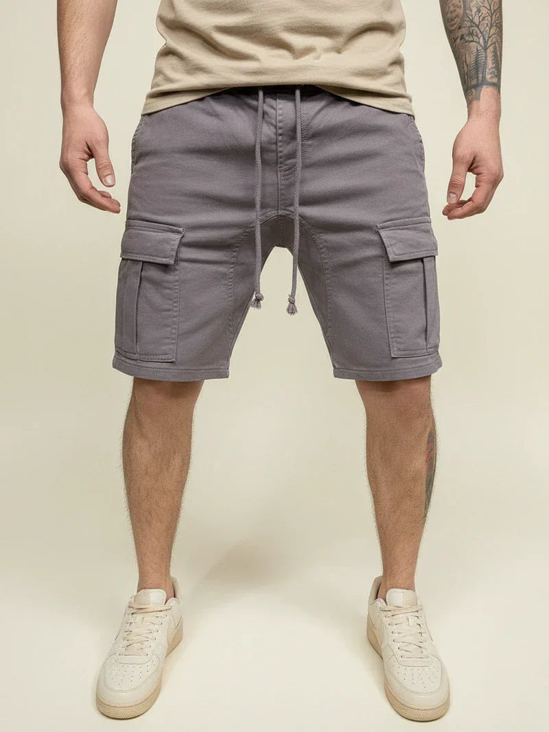 Pantaloni Cargo Momount Bărbați – Cu Cordon, Croială Slim, Buzunar cu Clapă, Bumbac, Casual