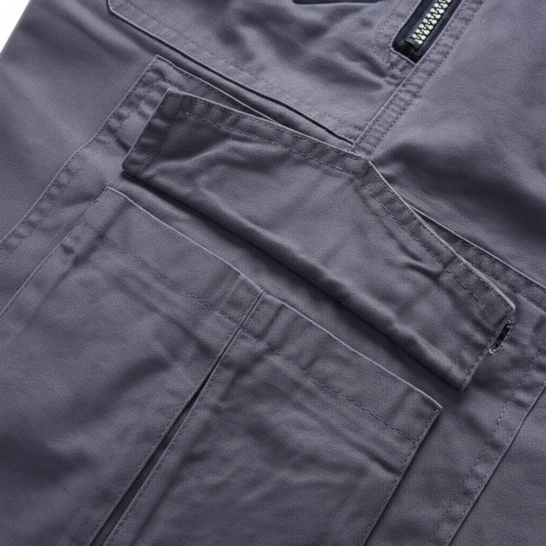 Momount Pantaloni Cargo Bărbați – Multibuzunare cu Fermoar, D-Ring, Lungime la Genunchi, Tactici