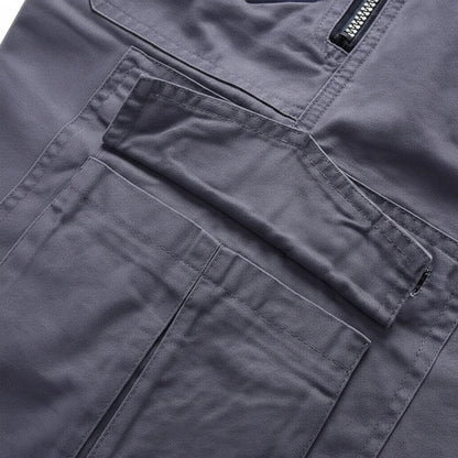 Momount Pantaloni Cargo Bărbați – Multibuzunare cu Fermoar, D-Ring, Lungime la Genunchi, Tactici