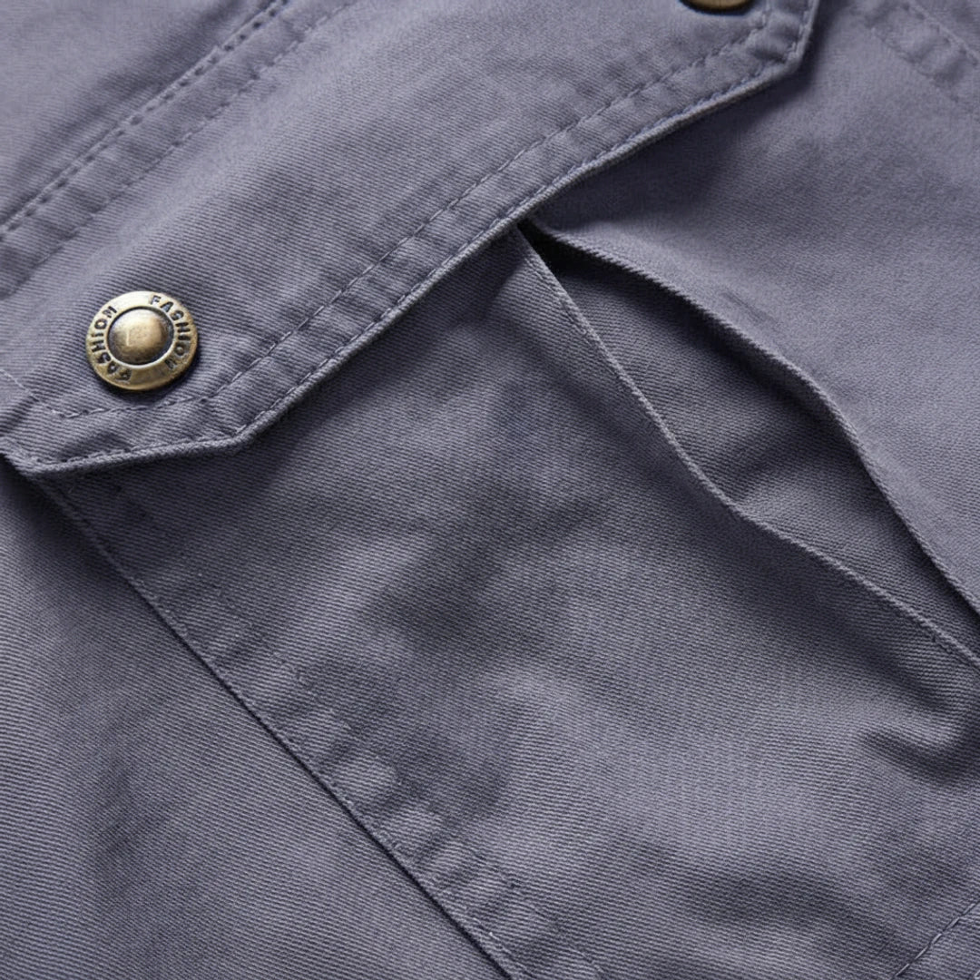 Momount Pantaloni Cargo Bărbați – Multibuzunare cu Fermoar, D-Ring, Lungime la Genunchi, Tactici