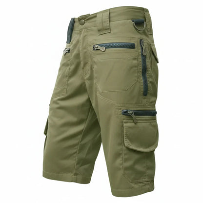 Momount Pantaloni Cargo Bărbați – Multibuzunare cu Fermoar, D-Ring, Lungime la Genunchi, Tactici