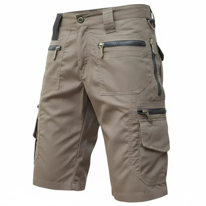 Momount Pantaloni Cargo Bărbați – Multibuzunare cu Fermoar, D-Ring, Lungime la Genunchi, Tactici