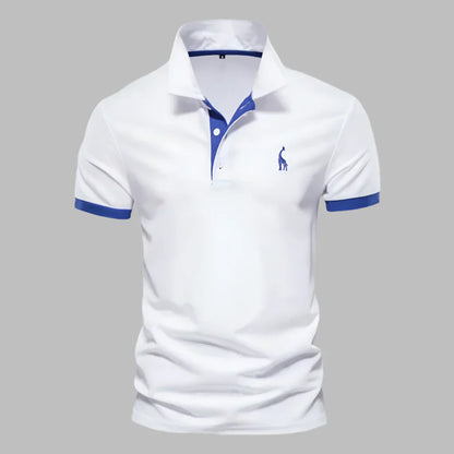 Tricou Polo Momount Bărbați – Cu Plisaj Contrast și Logo Brodat, Croială Clasică