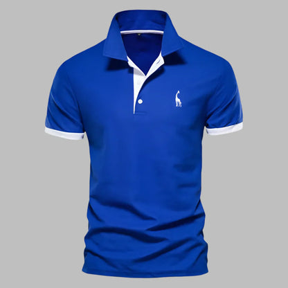 Tricou Polo Momount Bărbați – Cu Plisaj Contrast și Logo Brodat, Croială Clasică