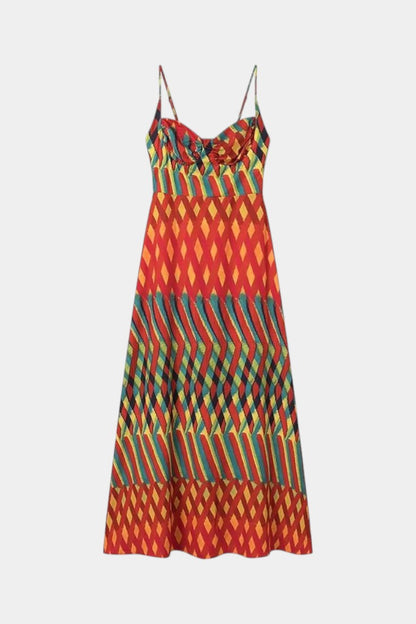 Momount | Rochie Maxi Boho Damă – Vaporoasă de Vară cu Bretele Subțiri