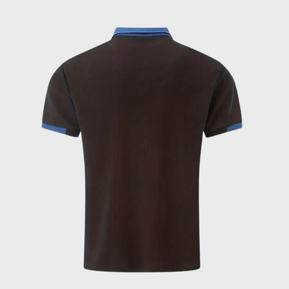 Tricou Polo Momount Bărbați – Two Tone cu Guler Contrast și Buzunar, Mânecă Scurtă