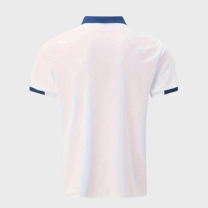Tricou Polo Momount Bărbați – Two Tone cu Guler Contrast și Buzunar, Mânecă Scurtă