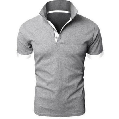 Tricou Polo Momount Bărbați – Guler Stand, Plisaj Contrast, Croială Slim