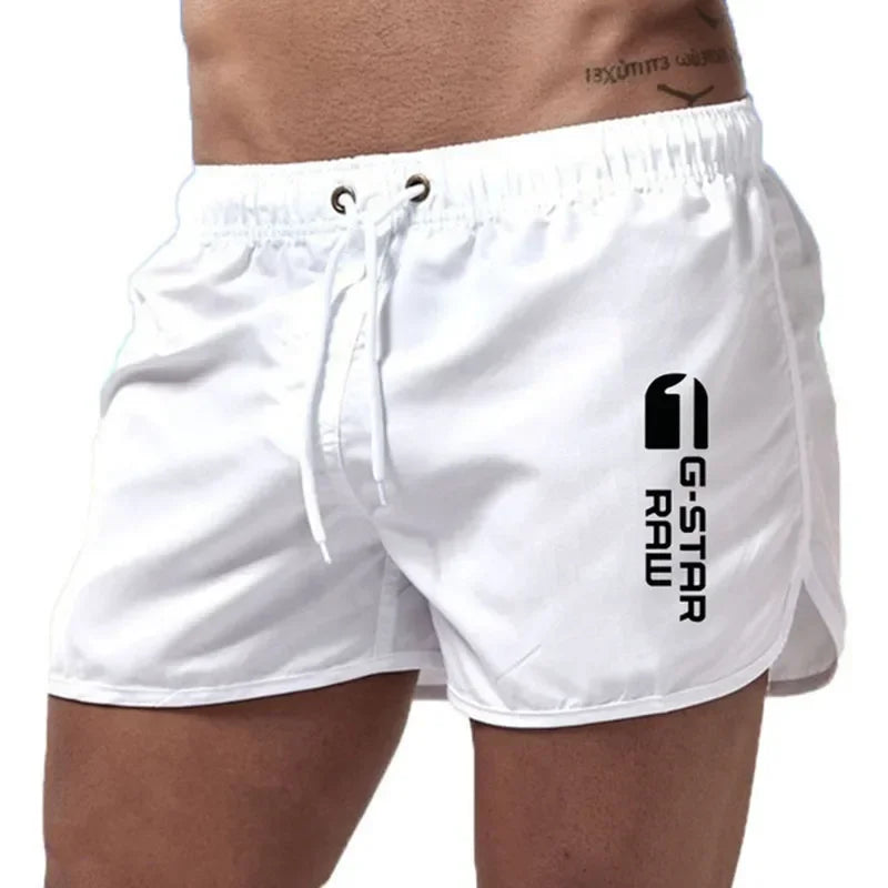 Momount Pantaloni de Baie Bărbați – Cu Șnur, Quick Dry, Croi Slim, Talie Elastică