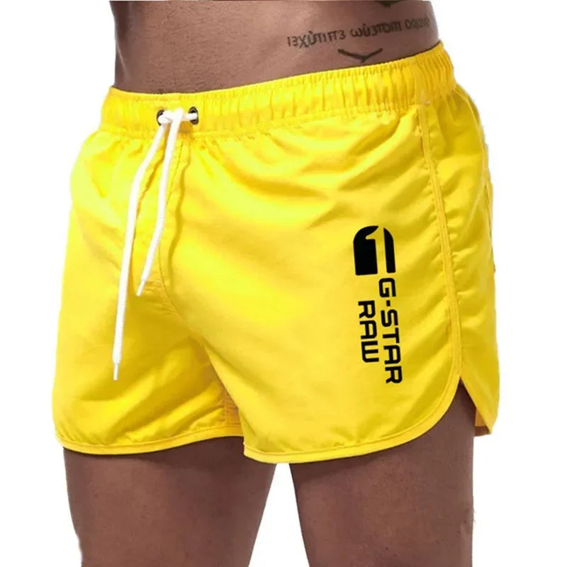 Momount Pantaloni de Baie Bărbați – Cu Șnur, Quick Dry, Croi Slim, Talie Elastică