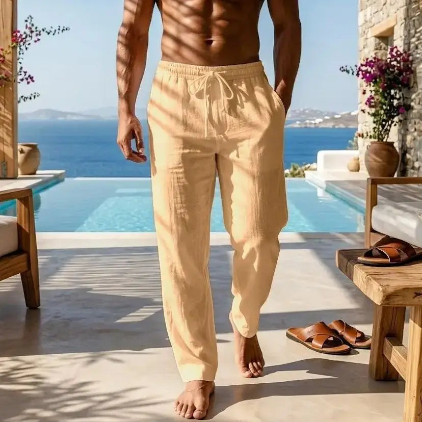 Momount Men Linen Trousers