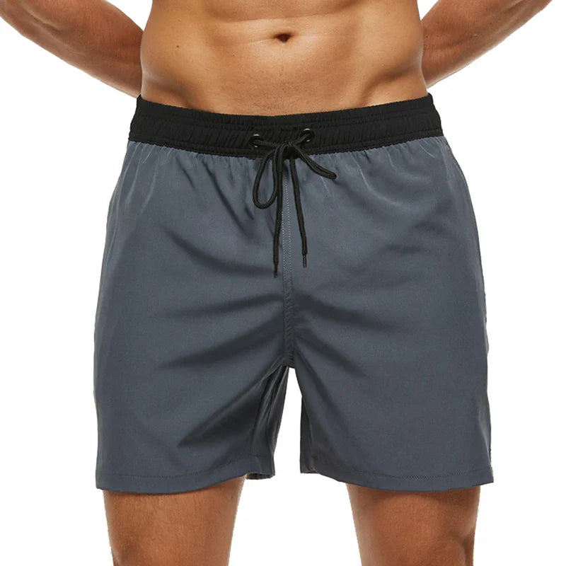 Pantaloni de Baie Momount Bărbați – Talie Elastică, Liner Plasă, Cordon, Buzunar