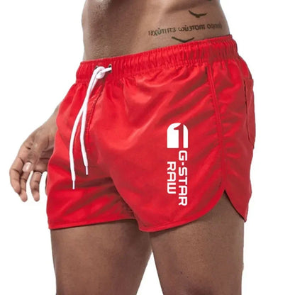 Momount Pantaloni de Baie Bărbați – Cu Șnur, Quick Dry, Croi Slim, Talie Elastică