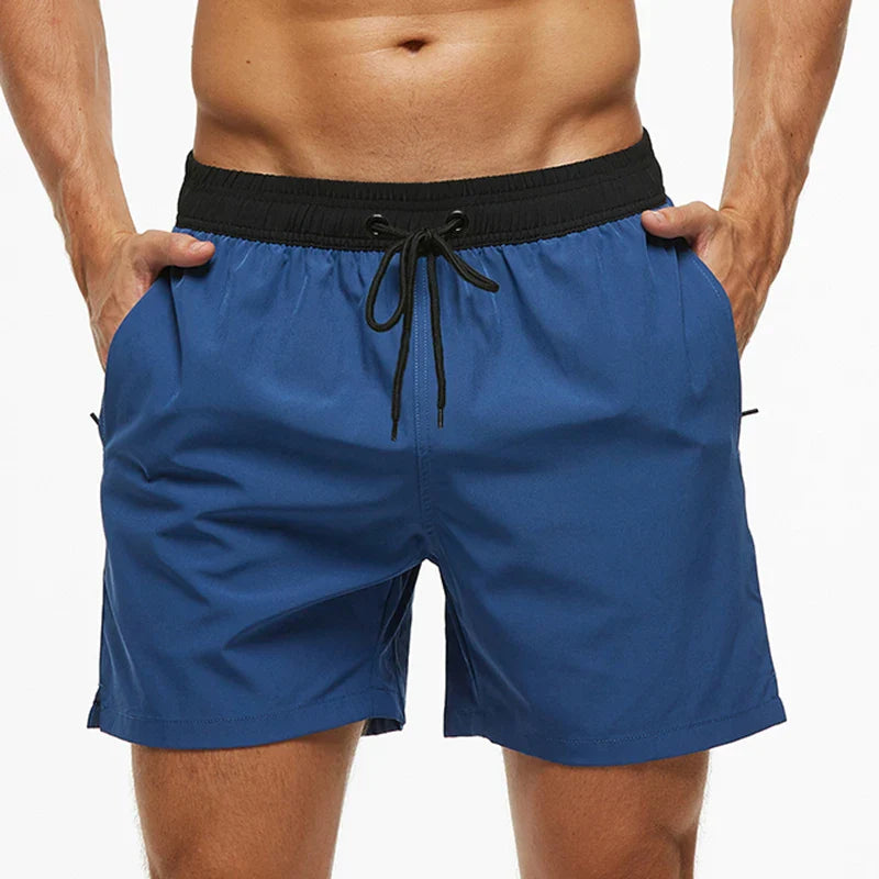 Pantaloni de Baie Momount Bărbați – Talie Elastică, Liner Plasă, Cordon, Buzunar