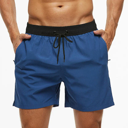 Pantaloni de Baie Momount Bărbați – Talie Elastică, Liner Plasă, Cordon, Buzunar