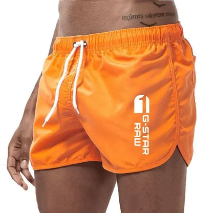 Momount Pantaloni de Baie Bărbați – Cu Șnur, Quick Dry, Croi Slim, Talie Elastică