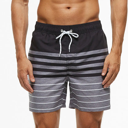 Pantaloni de Baie Momount Bărbați – Imprimeu Kiwi, Cordon, Uscare Rapidă, Lungime Medie