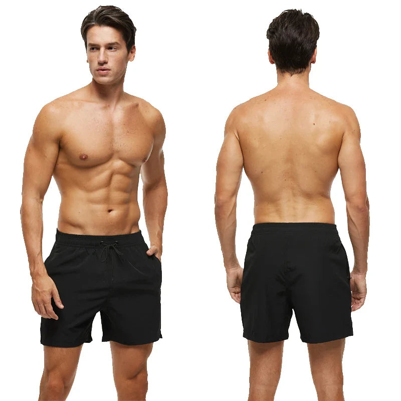 Pantaloni de Baie Momount Bărbați – Talie Elastică, Liner Plasă, Cordon, Buzunar
