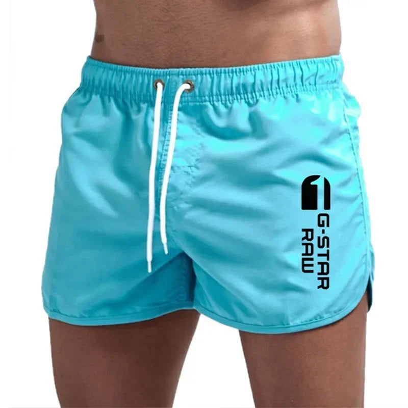 Momount Pantaloni de Baie Bărbați – Cu Șnur, Quick Dry, Croi Slim, Talie Elastică